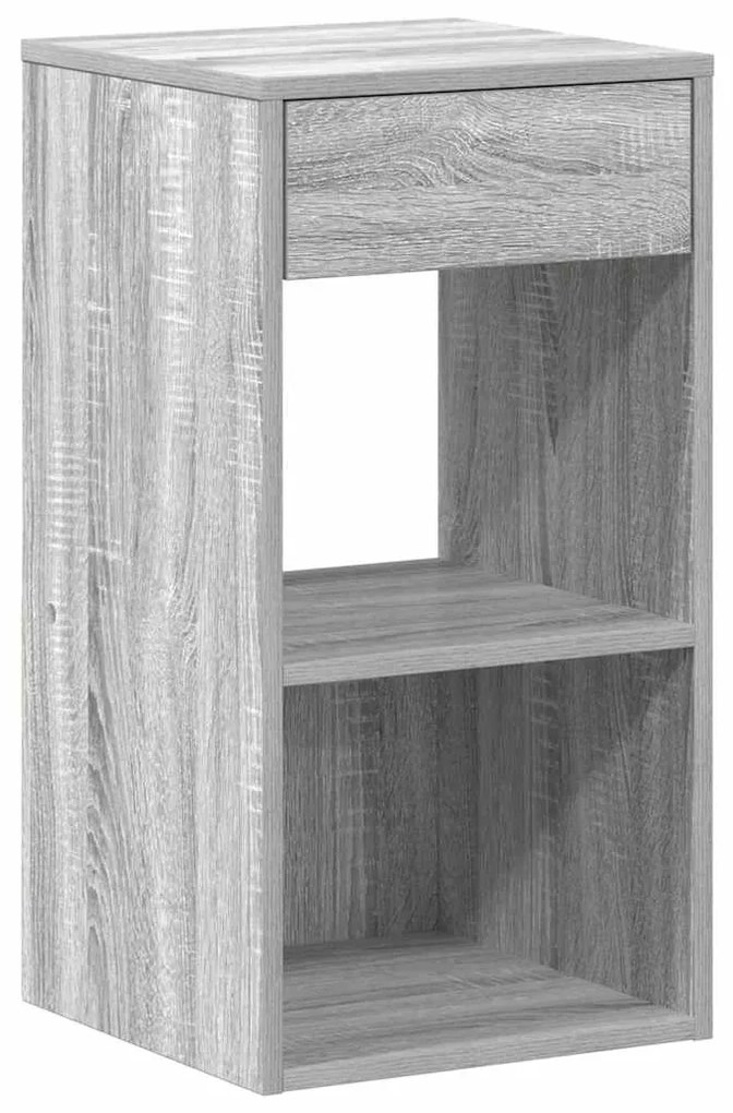 Mesas de cabeceira com gaveta 2pcs 35x34x66,5cm cinzento sonoma
