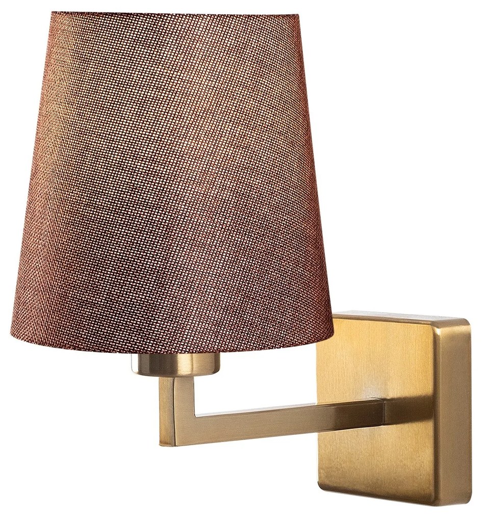 Aplique de Parede Profil – Dourado e Castanho – 18 x 24 cm