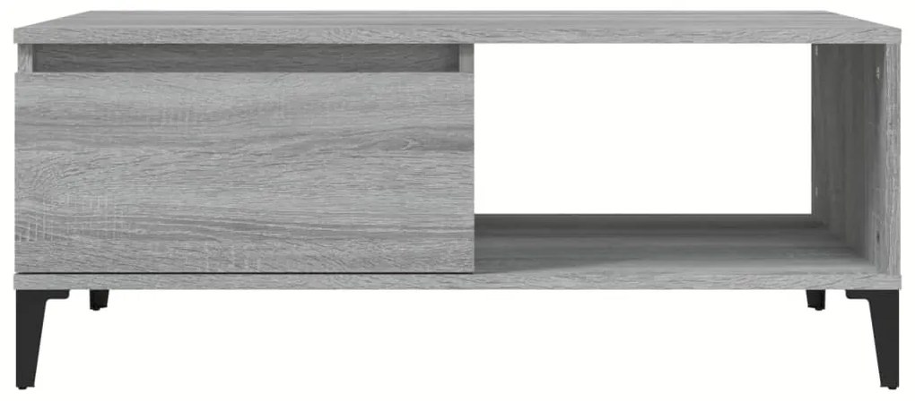 Mesa de centro 90x50x36,5 cm derivados madeira cinzento sonoma