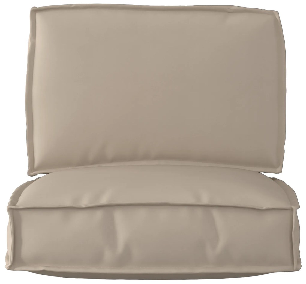 Conjunto de Almofadas para Palete em Tecido Oxford Taupe