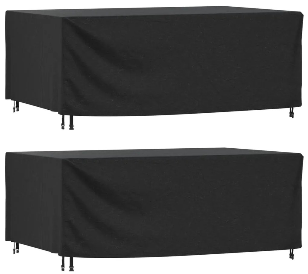 vidaXL Capas móveis de jardim 2pcs 240x140x90cm impermeável 420D preto