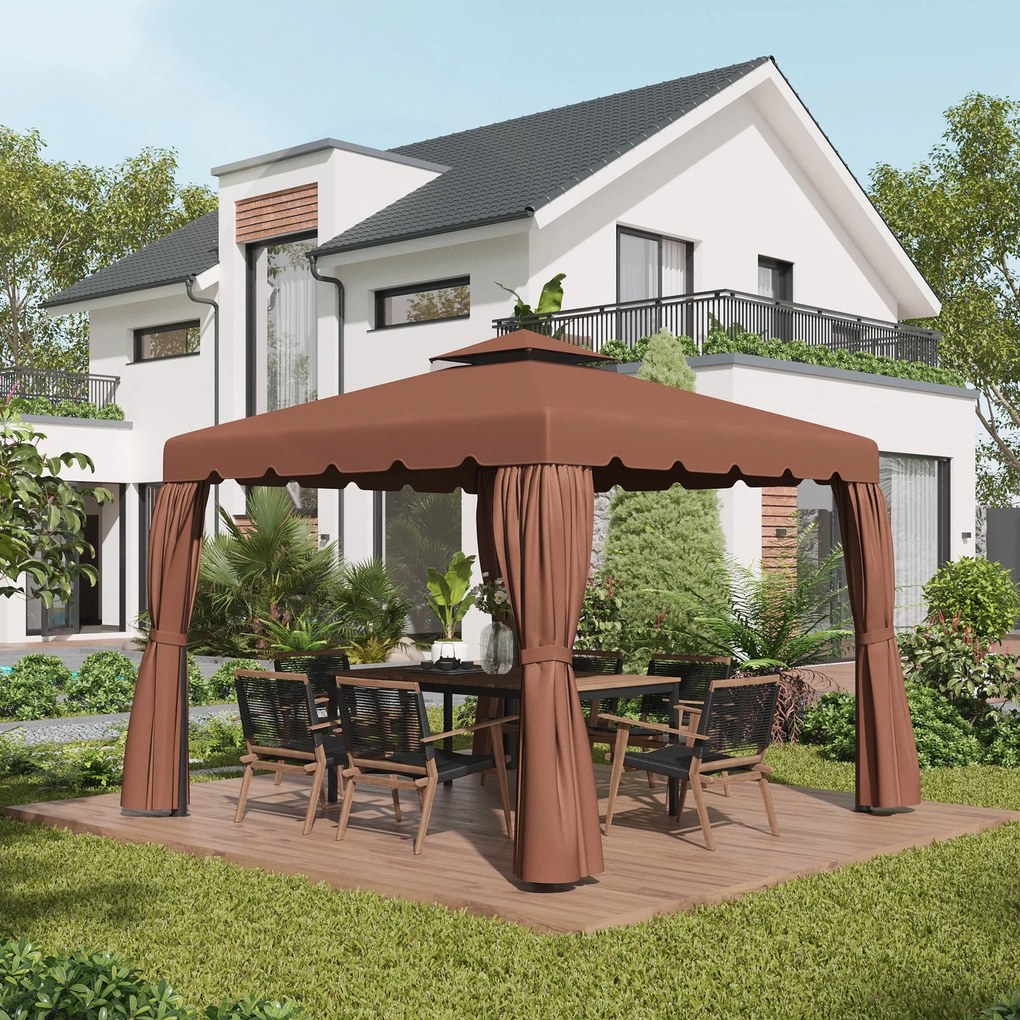 Toldo de Substituição para Pérgola 300x300 cm Teto de Substituição par