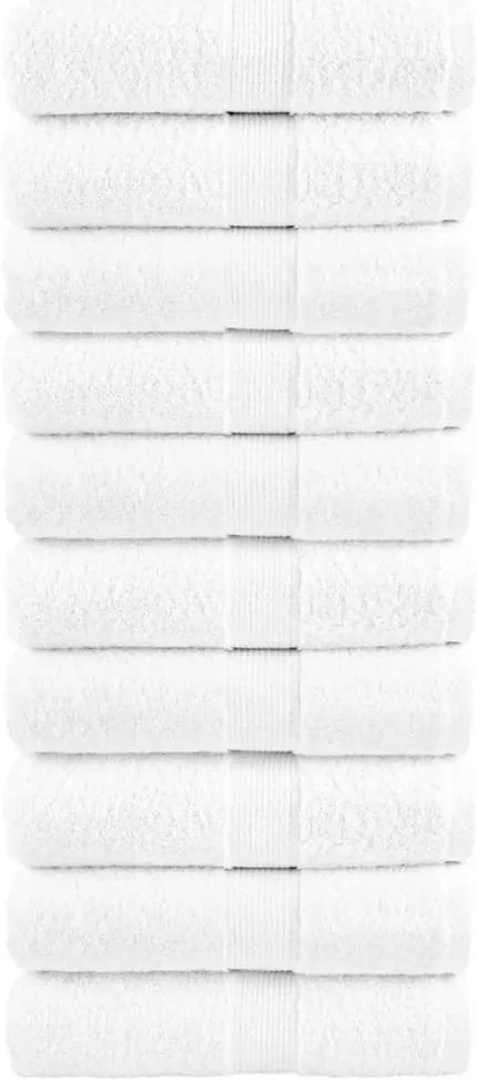 Toalhas de mãos premium SOLUND 10 pcs 30x30 cm 600 g/m2 branco