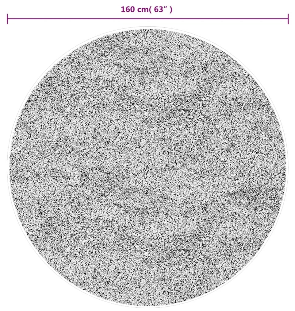 Tapete shaggy de pelo alto PAMPLONA Ø 160 cm antracite