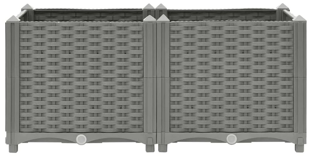 Canteiro elevado 80x40x38 cm polipropileno