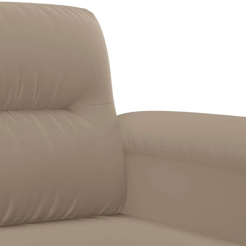 2 pcs conjunto sofás c/ almofadas microfibra cinza-acastanhado