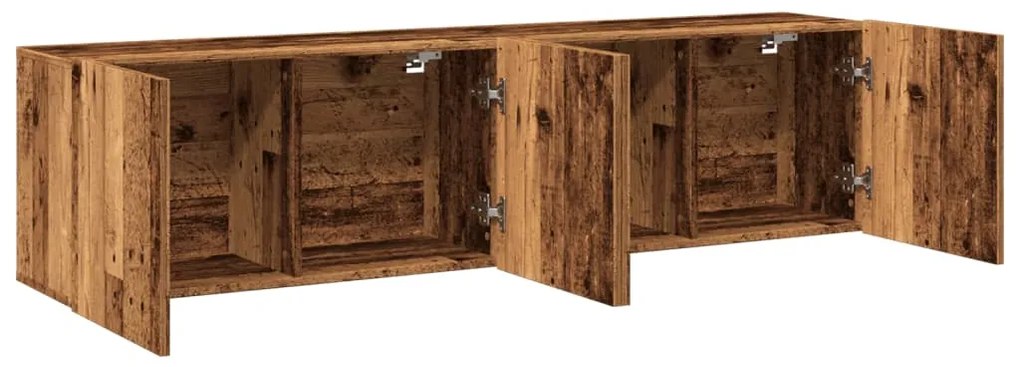 Móveis de parede para TV 2 pcs 80x30x41 cm madeira velha