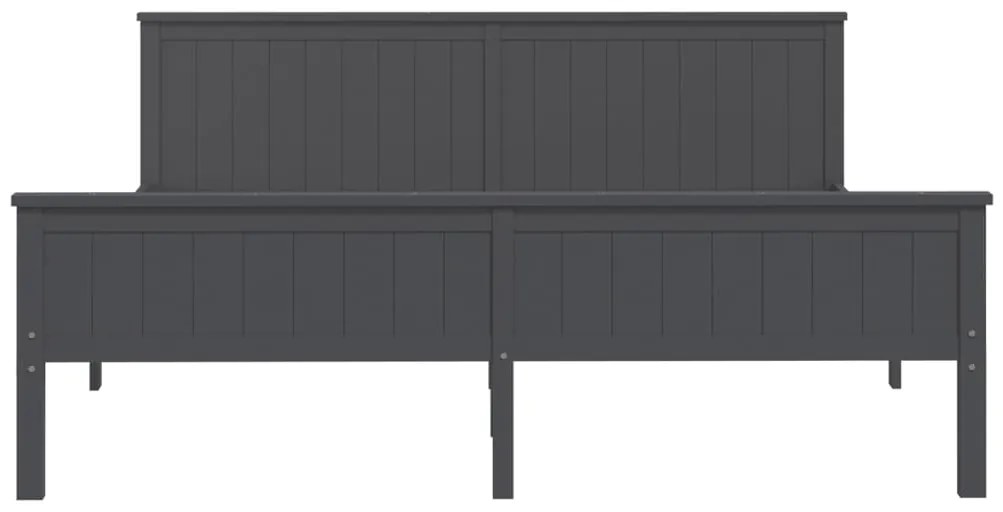 Estrutura de cama 180x200 cm madeira pinho maciço cinzento