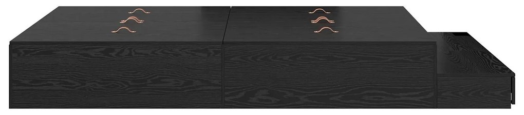 Estrado de Cama Carvalho Preto 140x200 cm
