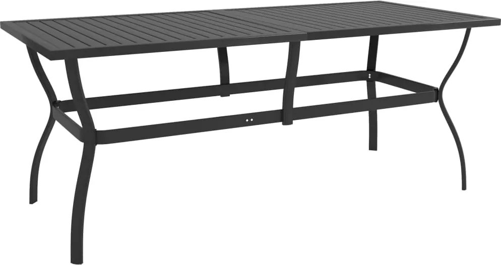 vidaXL Mesa de jardim 190x80x72 cm aço antracite