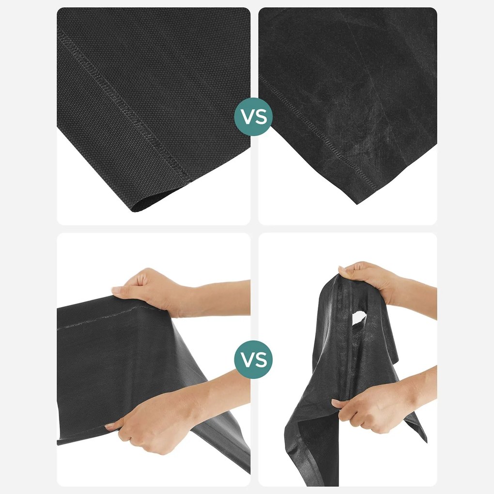 Estante para sapatos com 5 prateleiras 45 x 28 x 89 cm em tecido não tecido Preto