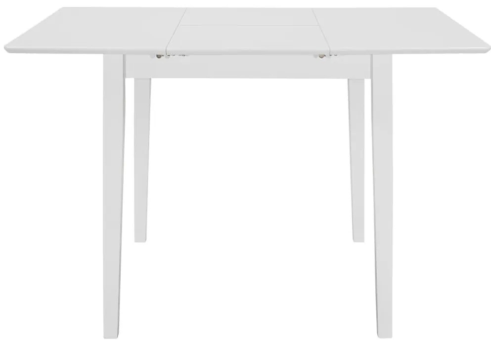 Mesa de jantar extensível (80-120)x80x74 cm MDF branco