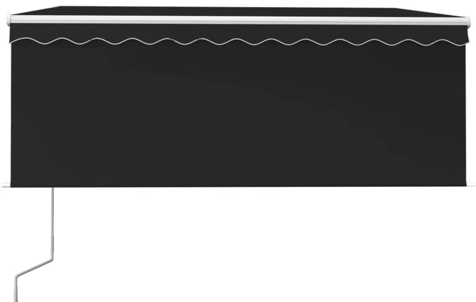 Toldo retrátil automático com estore 3,5x2,5 m antracite