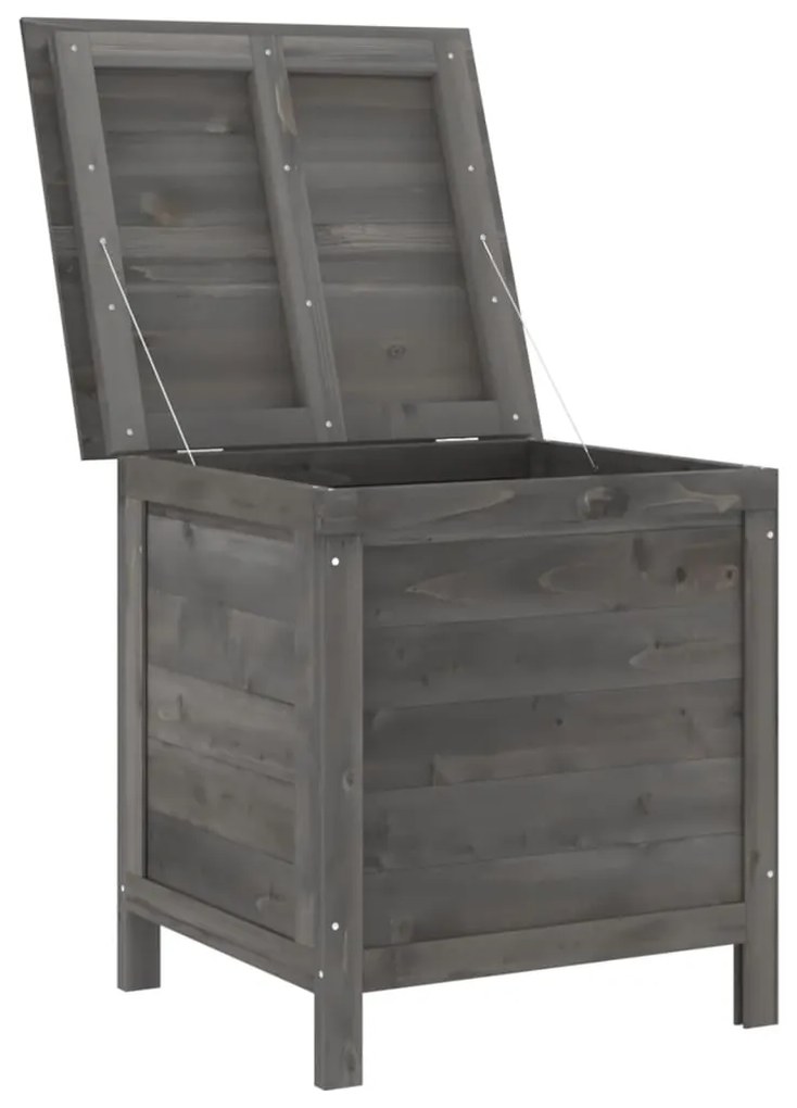 Caixa arrumação p/ jardim 50x49x56,5 cm abeto maciço antracite