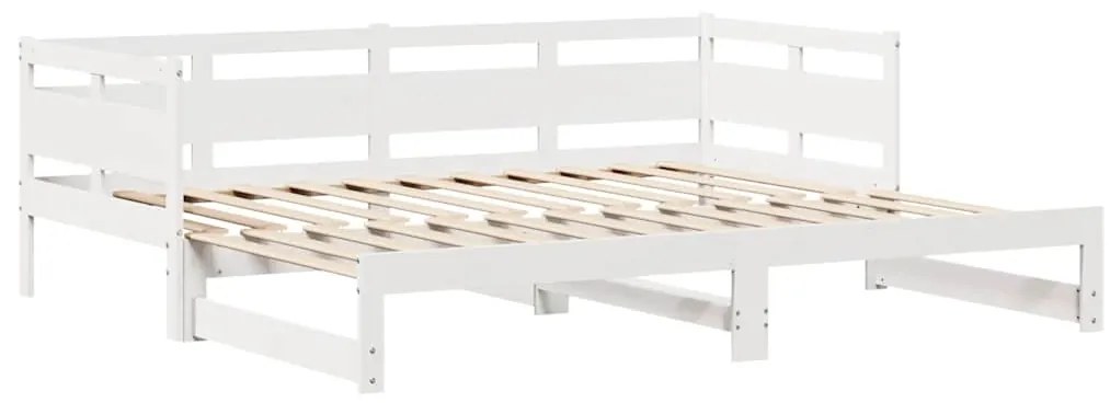 Sofá-cama com gavetão e gavetas sem colchão 90x190 cm branco
