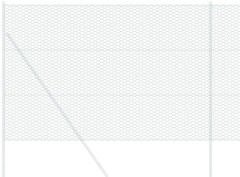 Cerca Hexagonal Cinza Verde 1.6 x 100 m Aço