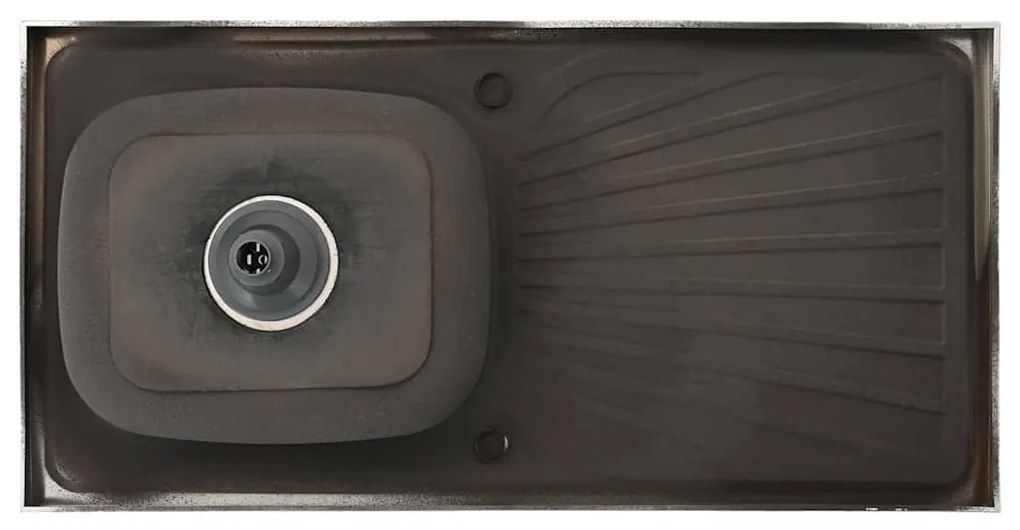 Lava-louça cozinha + escorredor aço inox prateado