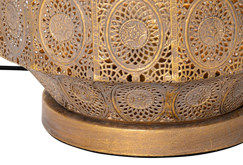 Candeeiro de mesa oriental dourado 26 cm - Mowgli Oriental