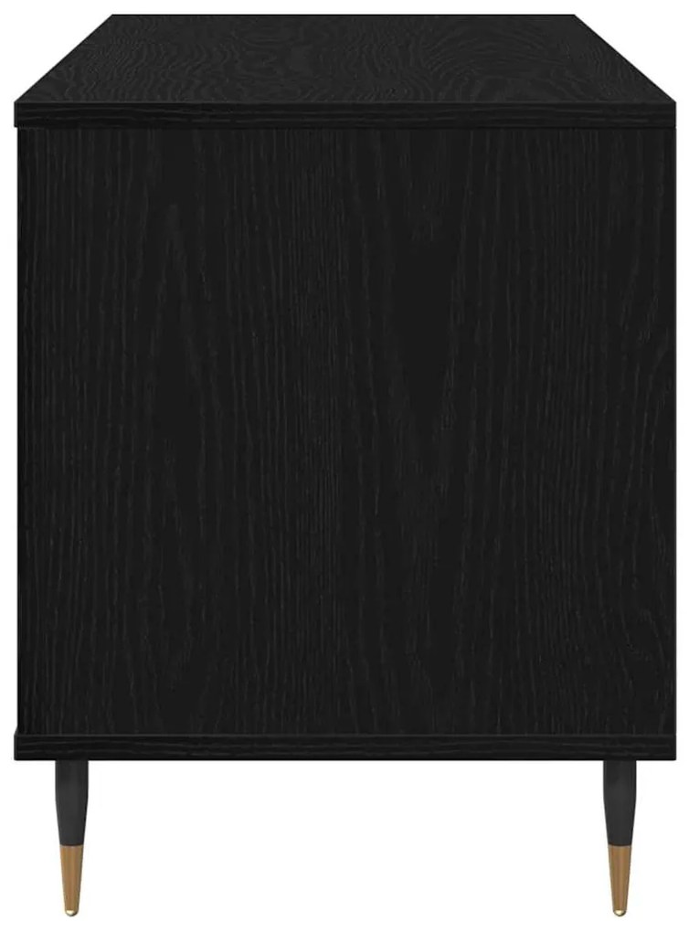 Armário de Gravação vidaXL Preto Carvalho 100x38x48 cm Madeira de Enge