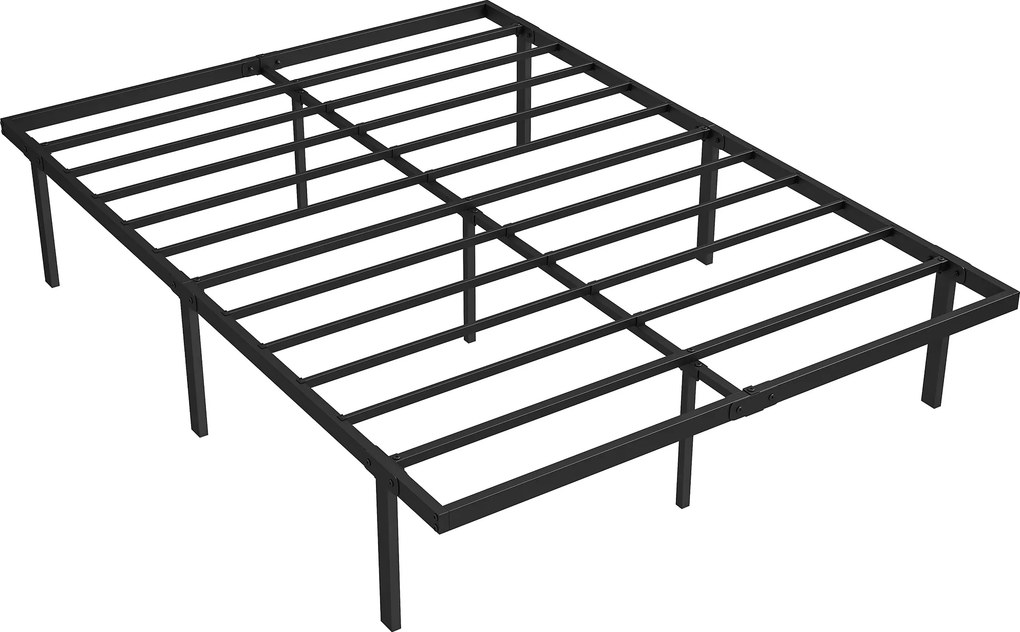 HOMCOM Estrado com Armazenamento sob a Cama, Estrutura Metálica com Ripas, sem necessidade de Boxspring, 140 x 200 cm | Aosom Portugal