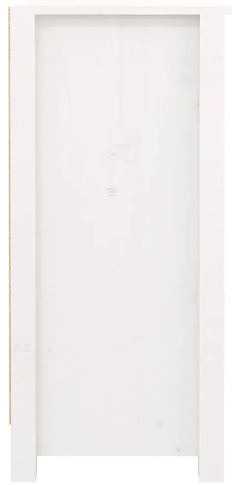 Aparador 100x35x74,5 cm madeira de pinho maciça branco