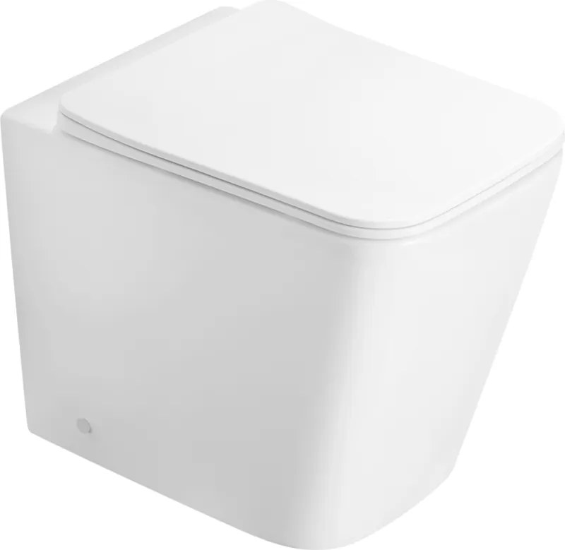 Mexen Cube sanitário de chão Rimless com tampa de queda lenta slim, duroplástico, branco brilho - 32924000