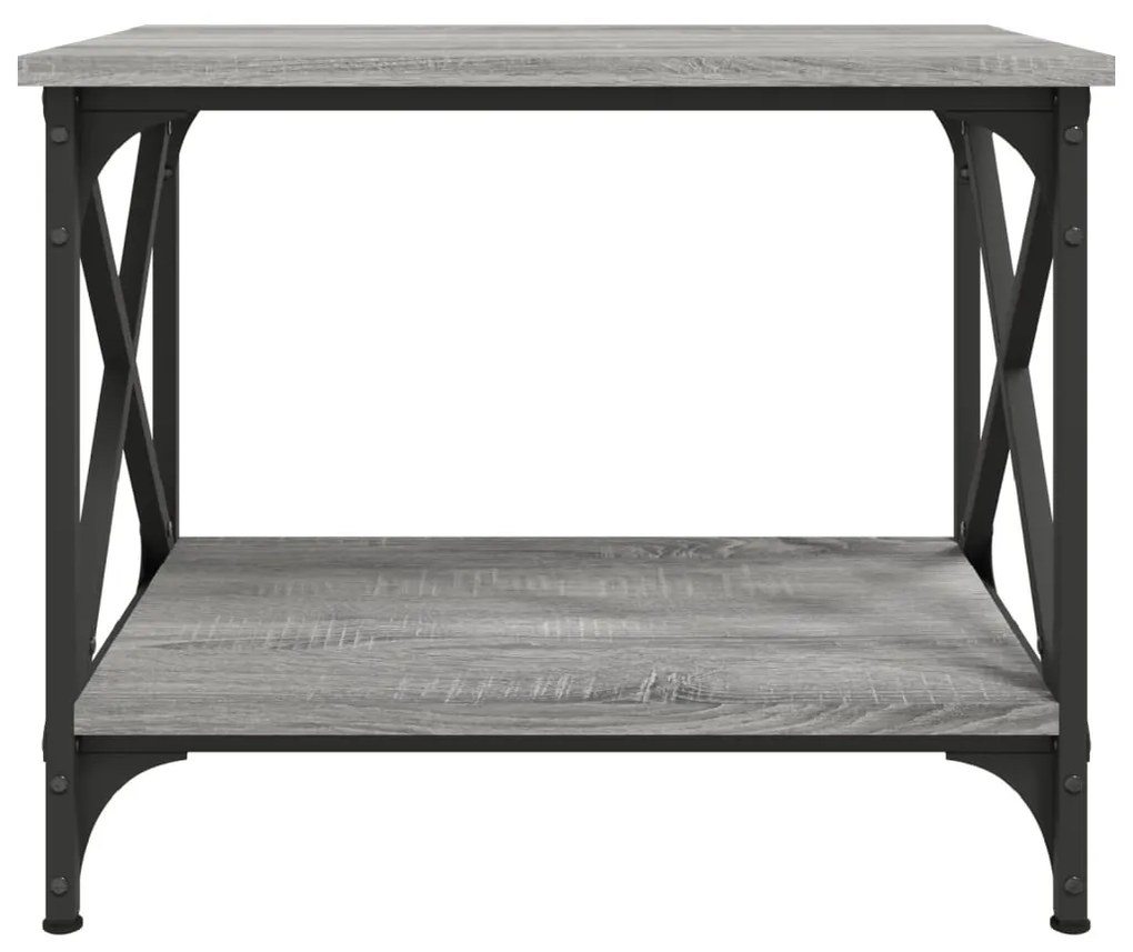 Mesa de apoio 55x38x45 cm derivados de madeira cinzento sonoma