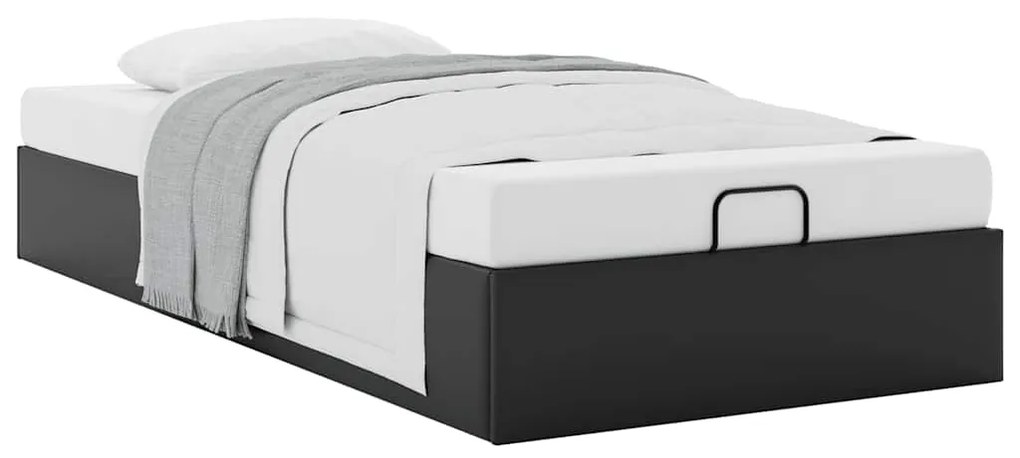 Estrutura de cama otomana sem colchão 90x190 cm preto