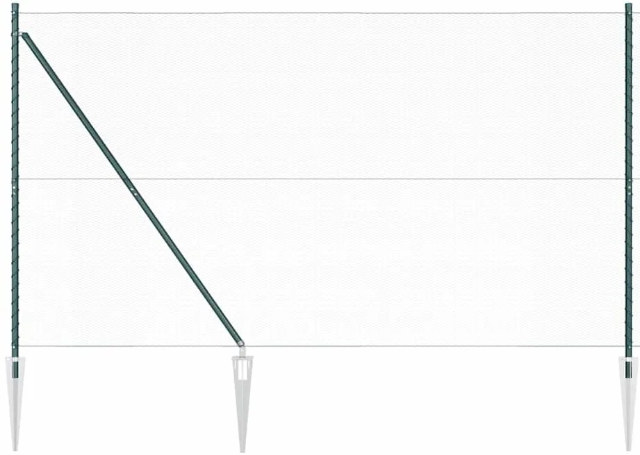 Cerca Hexagonal vidaXL Verde 1,6x10 m Aço
