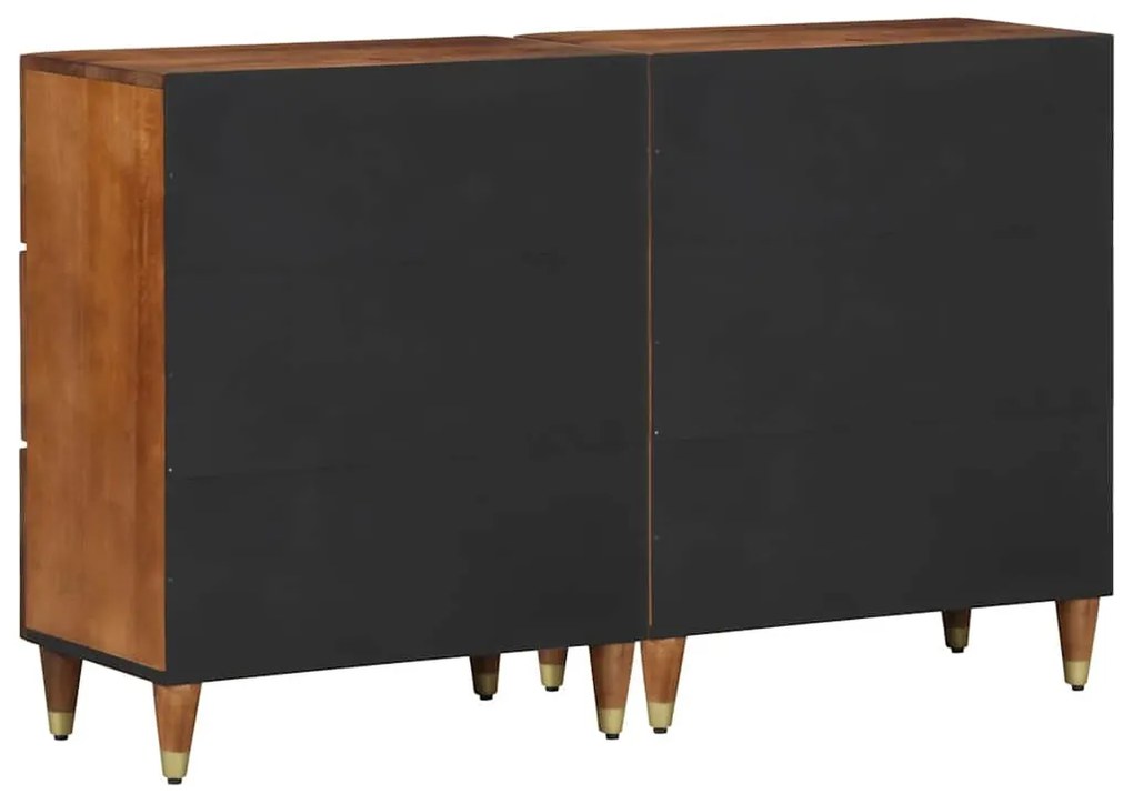Aparadores vidaXL 2 pcs Castanho Mel 60x33.5x75 cm Madeira Maciça