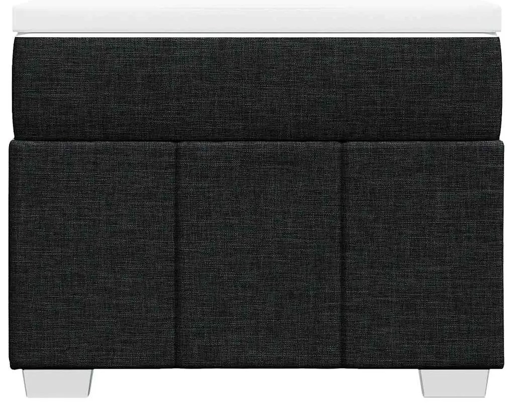 Cama com molas/colchão 100x200 cm tecido preto