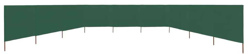 Para-vento com 9 painéis em tecido 1200x80 cm verde