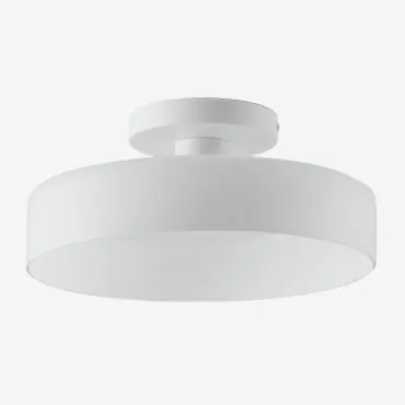Luminária De Teto De Vidro Jaxal Branco & Ø35 Cm - Sklum