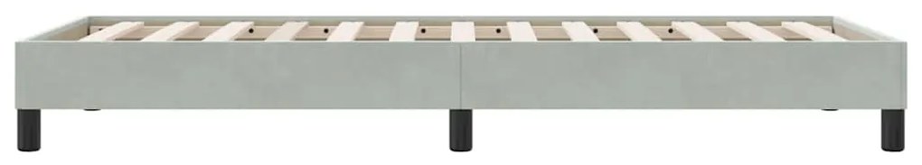 Box Cama primavera sem Colchão Cinzento Claro 90x210 cm Veludo