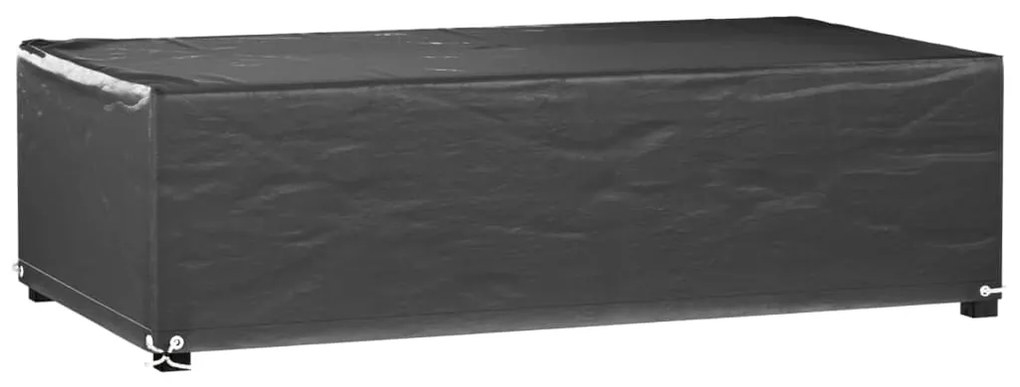 Capas p/ mobília de jardim 2 pcs 8 ilhós 125x70x35cm retangular