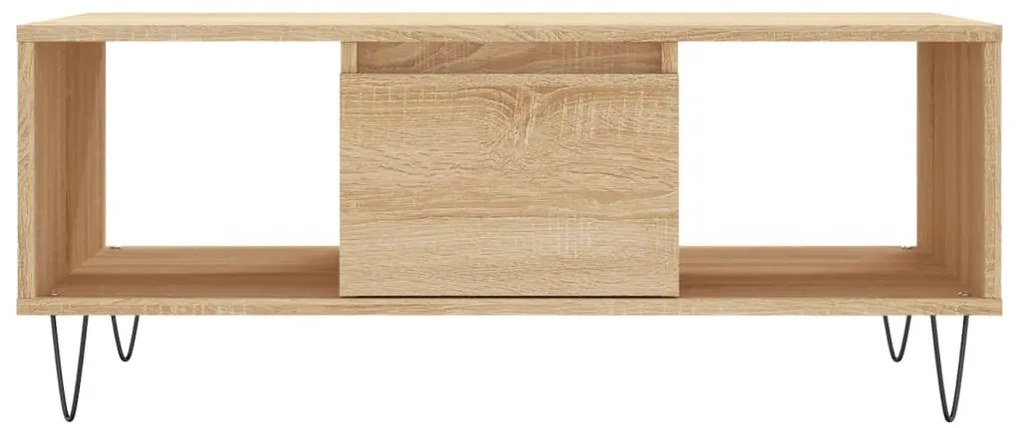 Mesa de centro 90x50x36,5 cm derivados madeira carvalho sonoma
