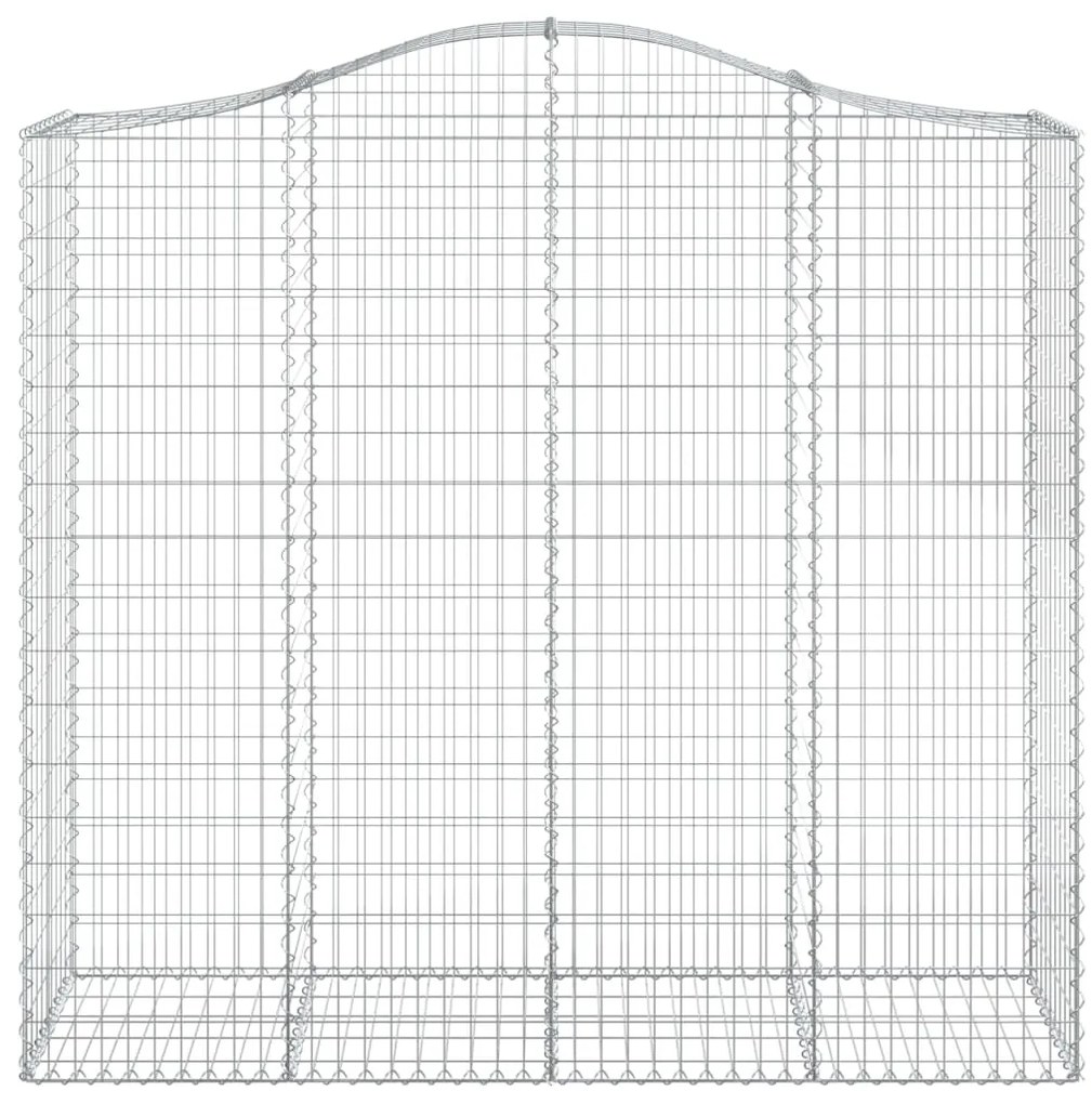 Cestos gabião arqueados 10 pcs 200x50x180/200 ferro galvanizado