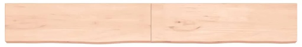 Prateleira de parede 220x30x(2-6)cm carvalho maciço não tratado