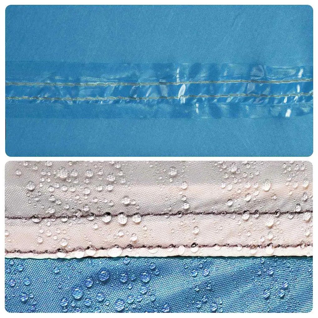 Corta-vento de campismo 490x123 cm impermeável azul