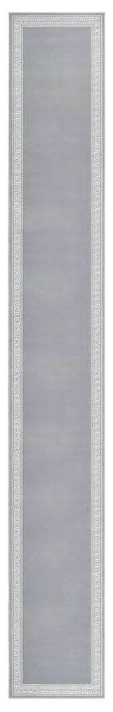 331999 vidaXL Passadeira 60x500 cm polipropileno cinzento com padrão