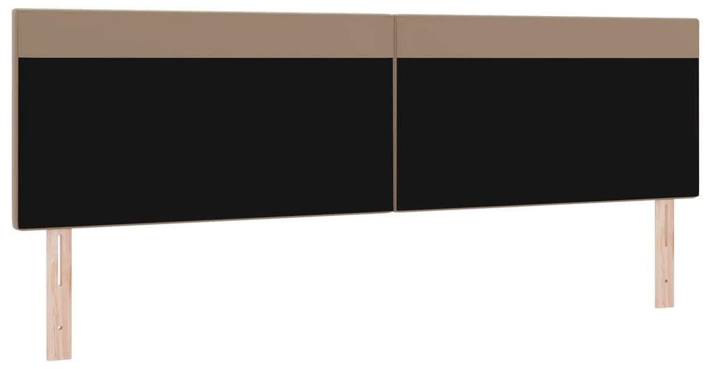 Cabeceira vidaXL Design Simples Cappuccino 200 cm em Couro Sintético