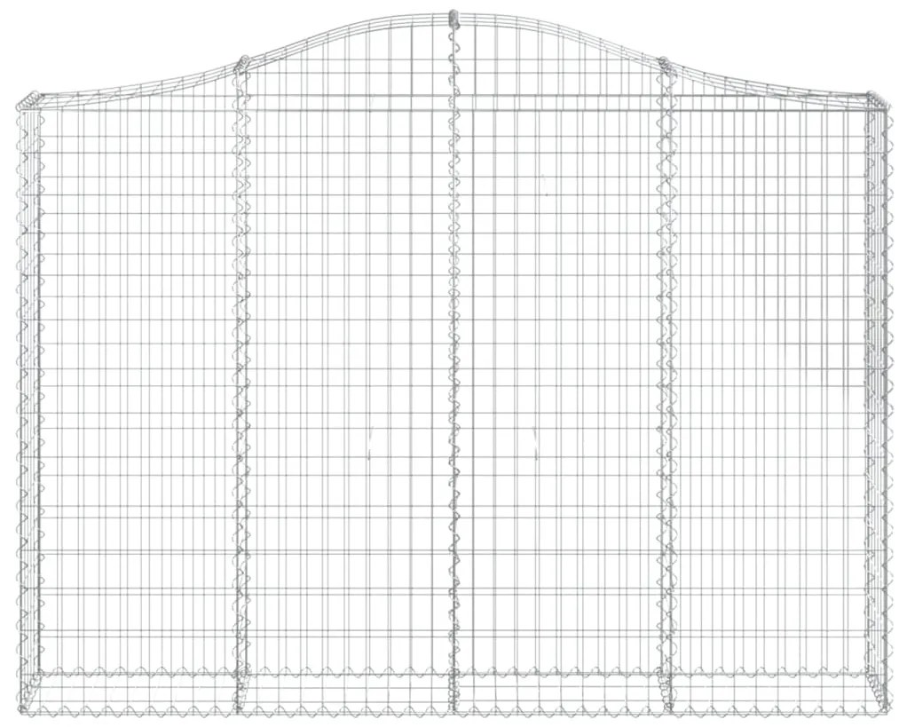 Cestos gabião arqueados 2pcs 200x30x140/160cm ferro galvanizado