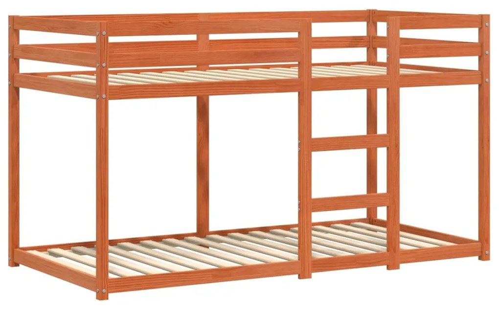 Beliche 90x190 cm madeira de pinho maciça castanho cera