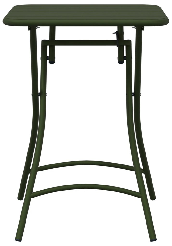 Mesa de Jardim Dobrável vidaXL Verde Escuro 55x55x73 cm Aço