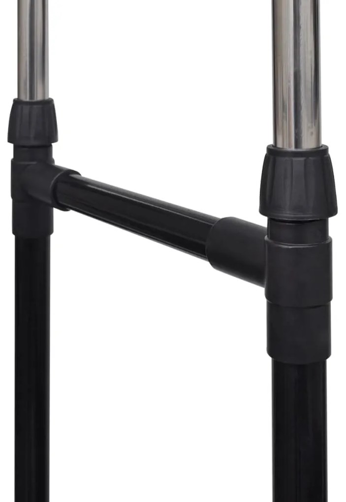 Cabides para roupas ajustáveis com 2 varões 2 pcs