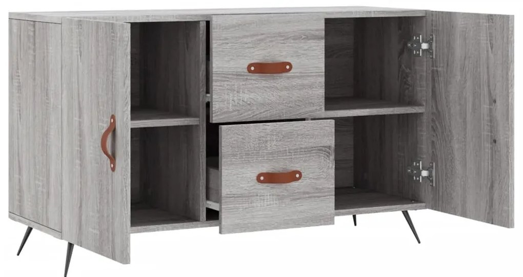 Aparador 100x36x60 cm derivados de madeira cinzento sonoma