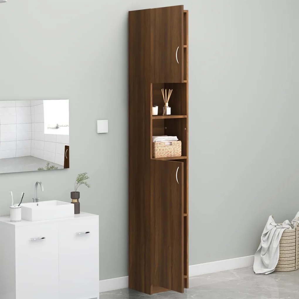 Armário Alto Loony de 190cm - Nogueira - Design Moderno