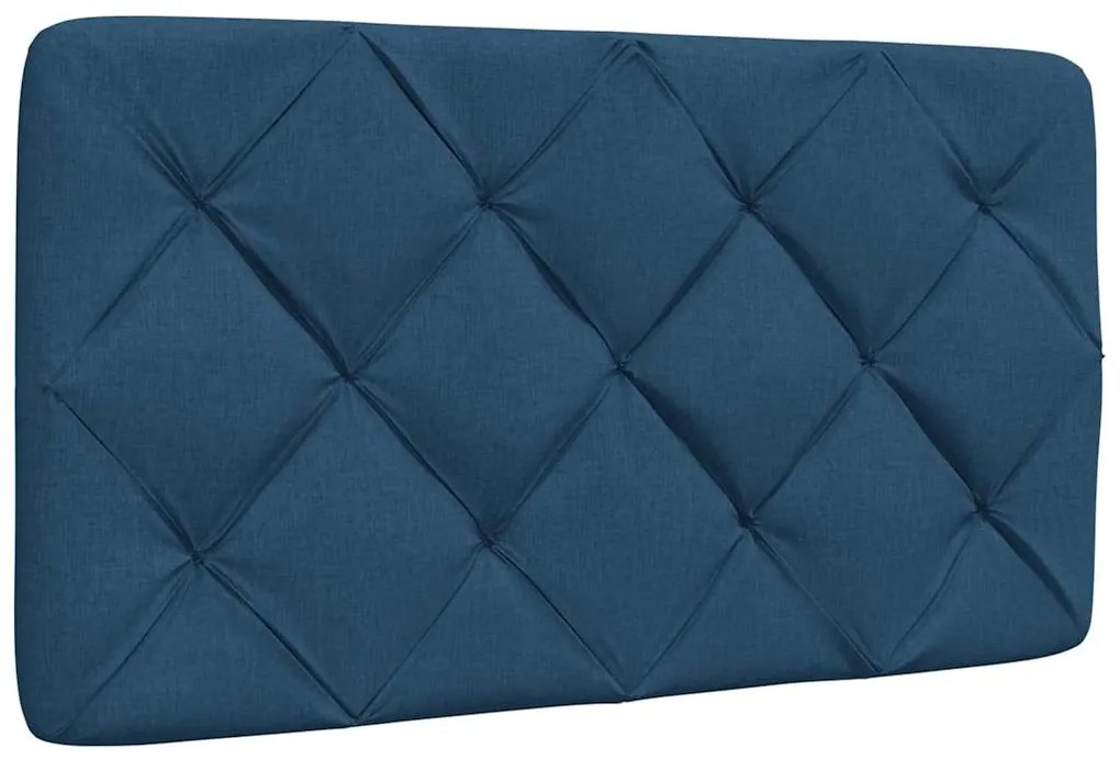 Estrutura de cama sem colchão 90x190 cm tecido azul