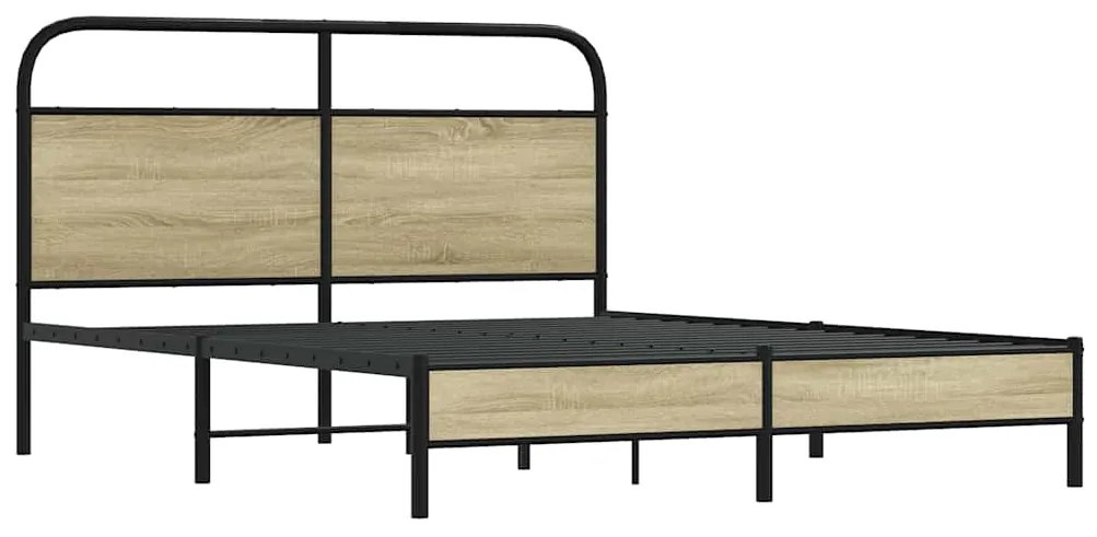 Estrutura cama s/ colchão derivados de madeira carvalho sonoma