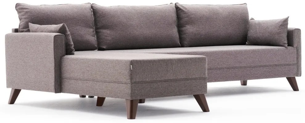 Sofá de Canto Bella – Castanho – 275x85x81 cm